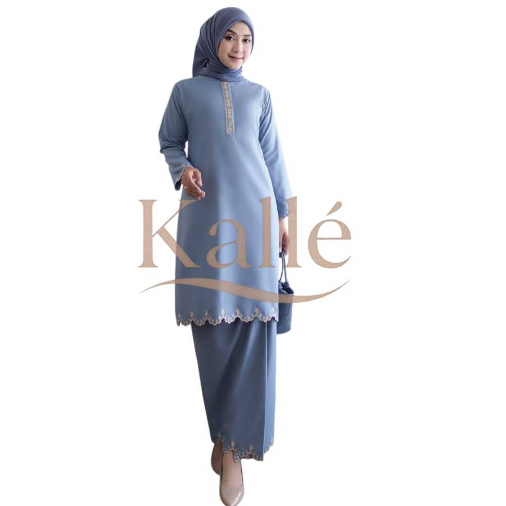 Kalle Set Melayu Bordir Toyobo Bordir Bunga Stelan Toyobo