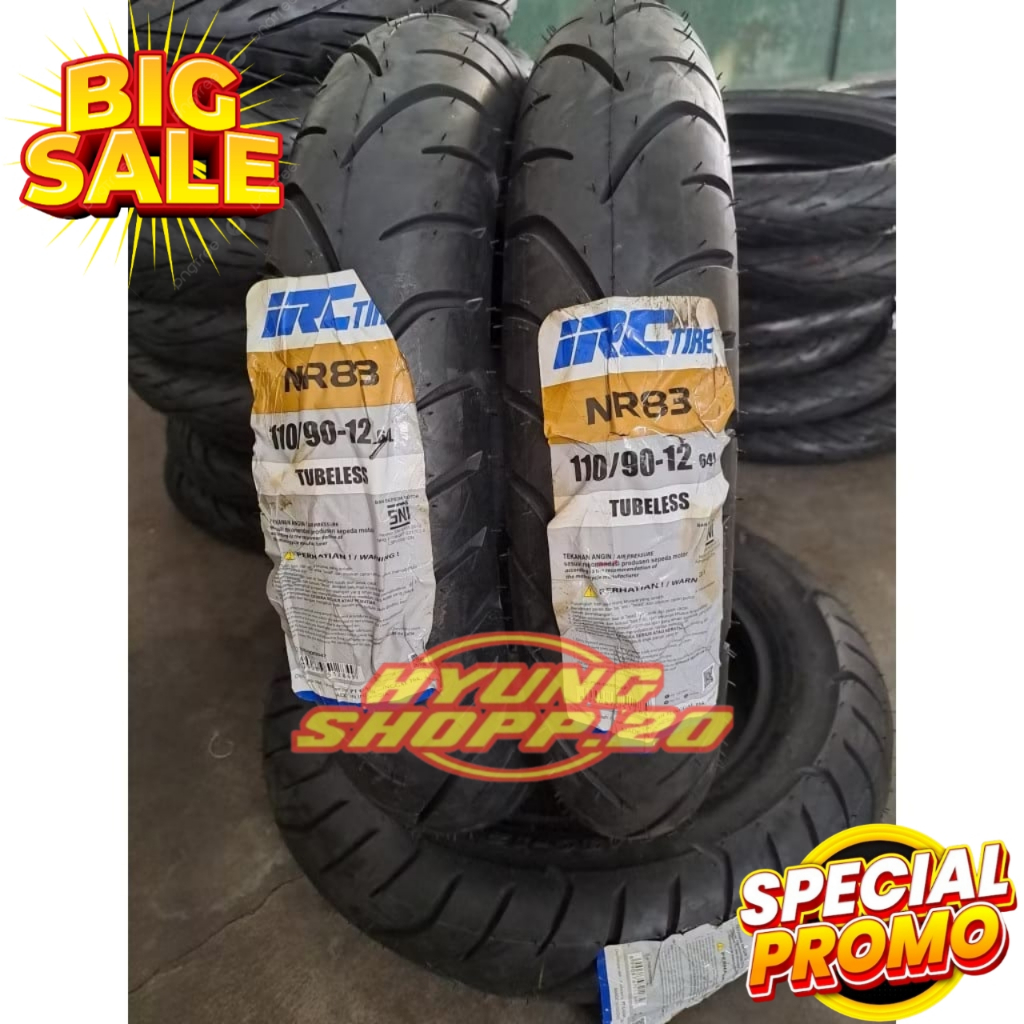 Ban IRC 110/90-12 Tubeless Freego Scoopy Genio || Ban IRC Tubeless Belakang Freego Scoopy Genio