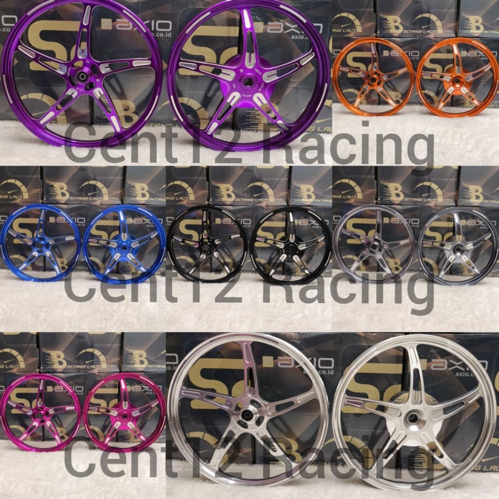 Velg Bintang Luat R17 Axio terbaru full cnc bintang laut vario 125/150 ukuran 140x160 r17 Mio m3/125