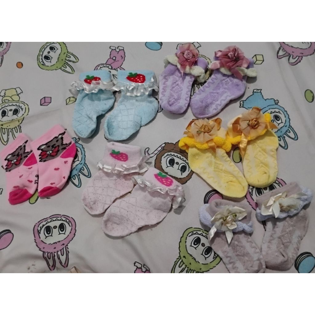 kaos kaki bayi bando dan topi perempuan newborn anak