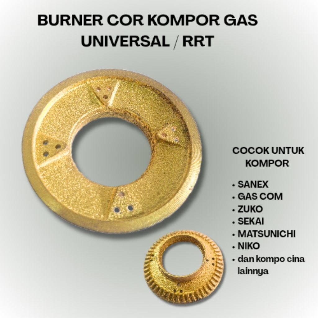 BURNER COR KUNINGAN KOMPOR UNIVERSAL ZUKO / KOMPOR GAS 2 TUNGKU