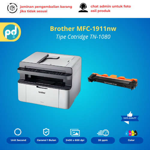 Printer Laser Brother MFC-1911NW Bekas – Wireless, ADF, Hemat Toner