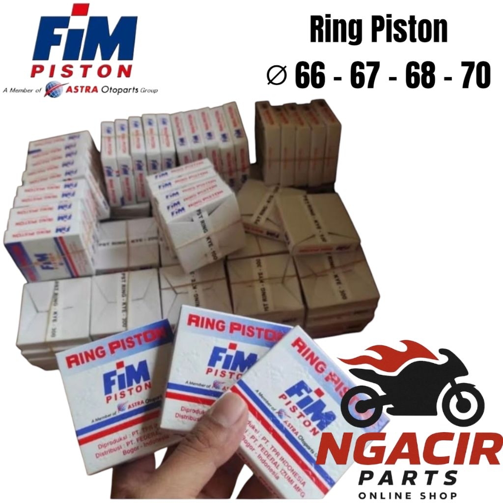 Ring Piston Only FIM Diameter 66 67 68 70 Support / Cocok Untuk Piston FIM90 FIM91 FIM93 FIM70 FIM12
