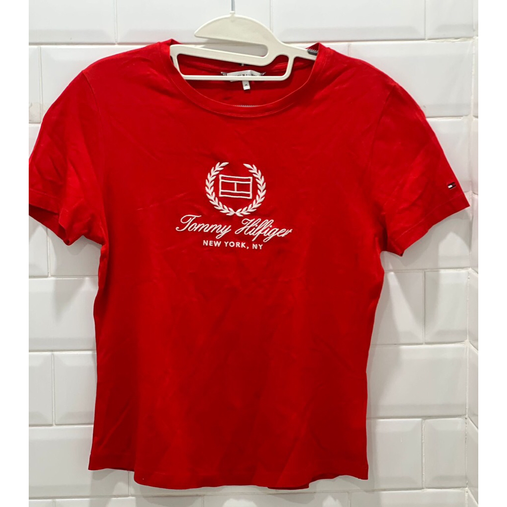 PRELOVED Blouse Merah Merk TOMMY HILFIGER ORIGINAL