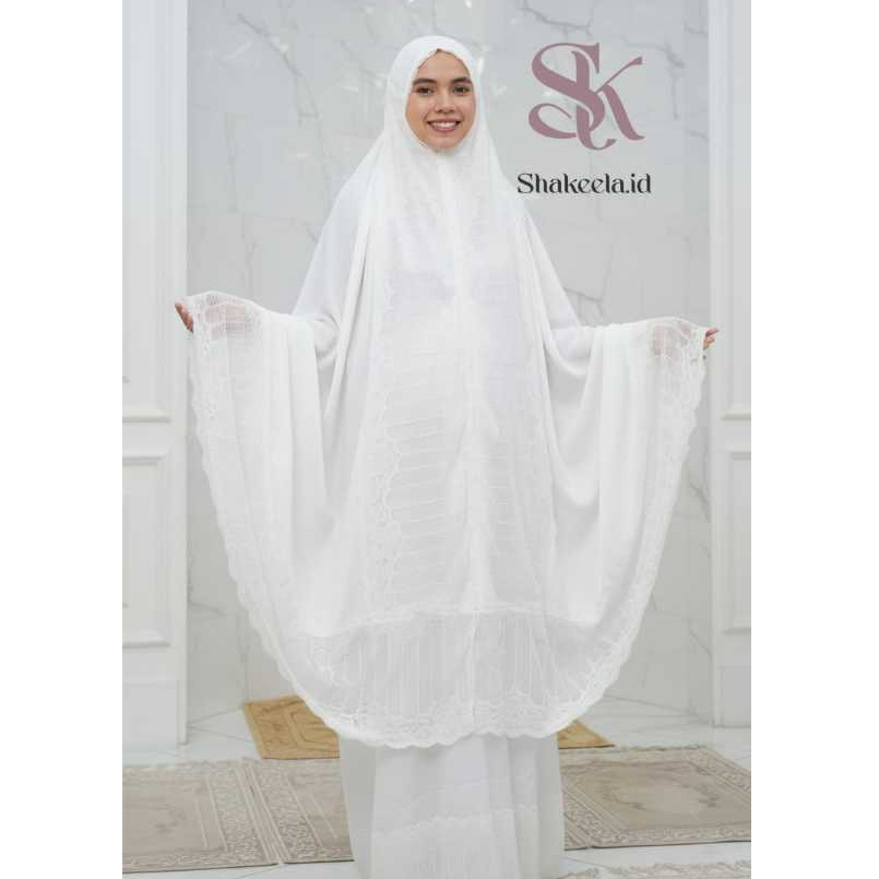 Mukena Dewasa 2 in 1  Santorini Polos Jumbo Adem Silky Silk Premium Adem, Elegant dan Anti kusut