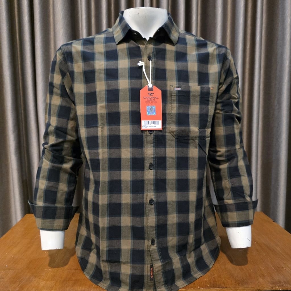 kemeja cardinal casual lengan panjang
