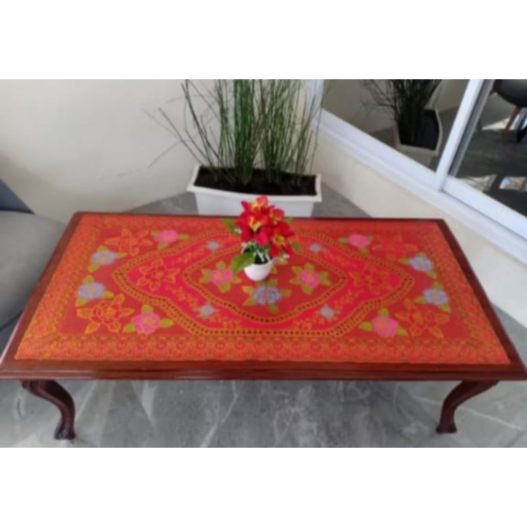 Taplak Meja Vinyl Taplak Meja Ruang Tamu Persegi 120x60cm