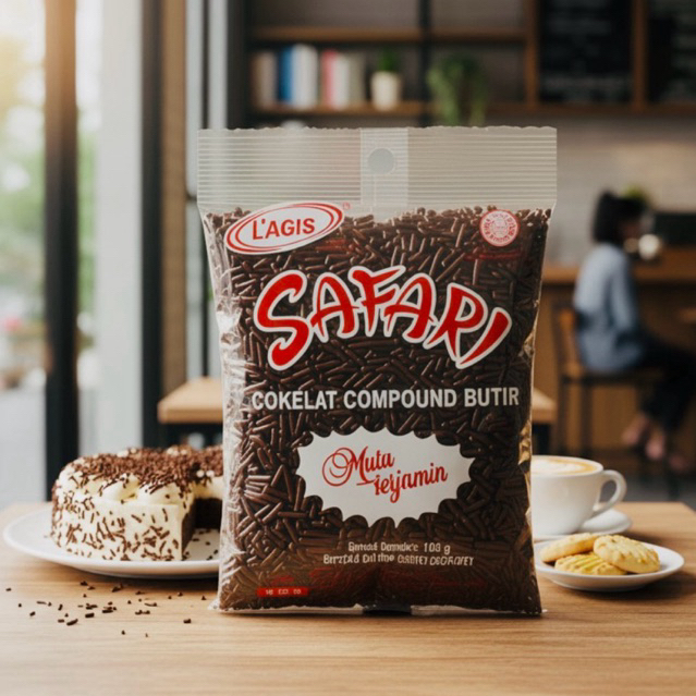 Meses Safari coklat 100 gram , Meses Coklat Safari enak