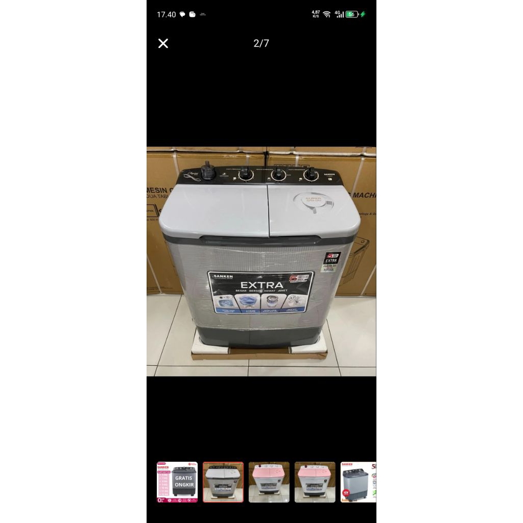 mesin cuci bekas pesanan
