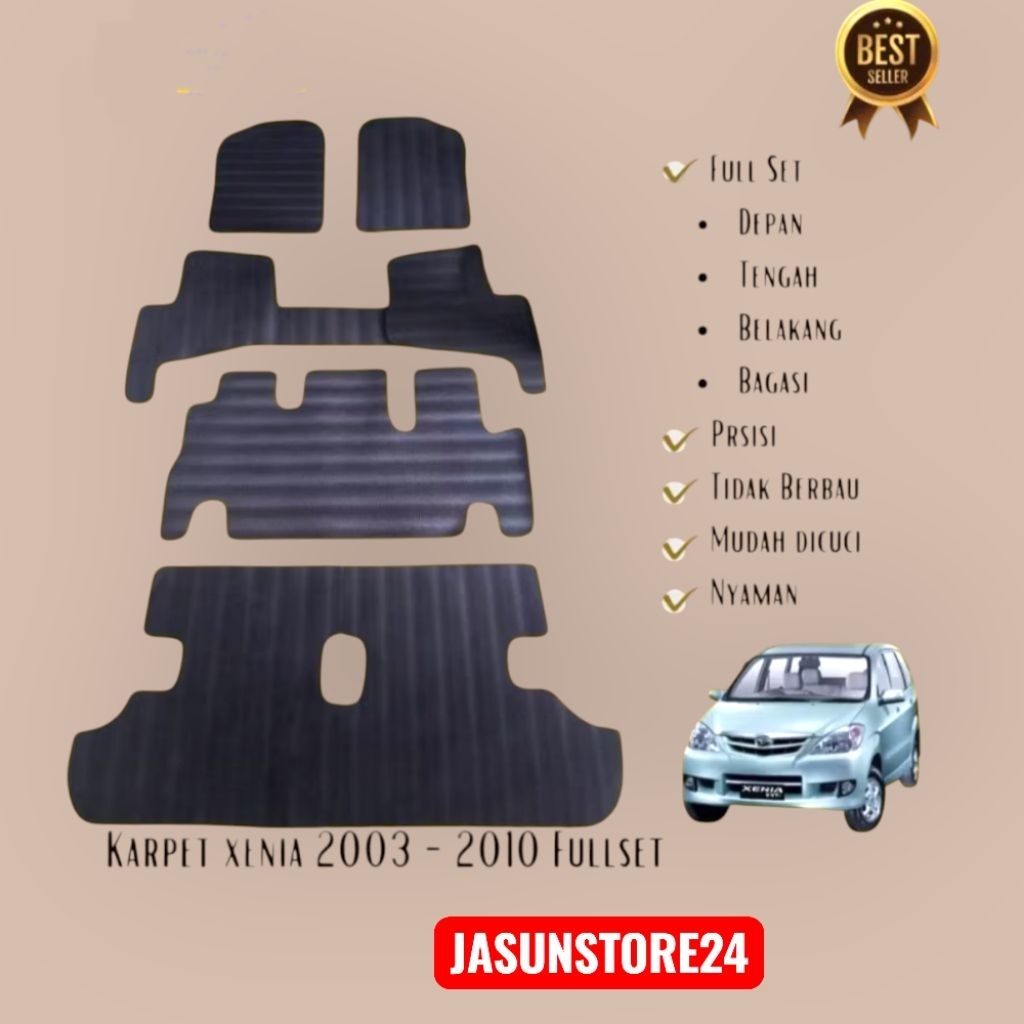 Karpet Mobil Daihatsu Xenia 2003-2010 Fullset Alas Kaki Matras Mobil Xenia JASUNSTORE24