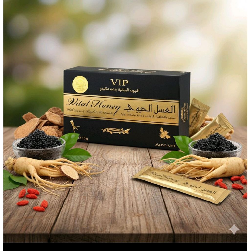 Madu Vital Honey Original Madu Pria Asli Stamina 1 Box Isi 12 sachet