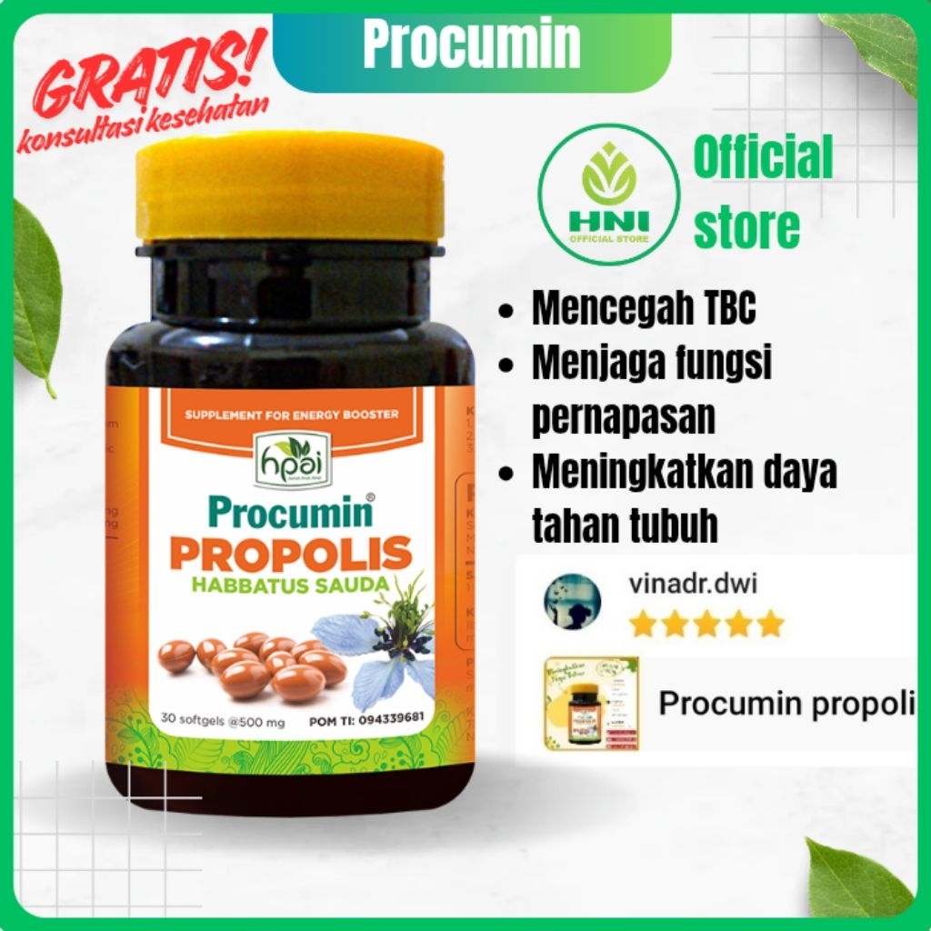 Procumin propolis herbal tbc paru paru hni hpai