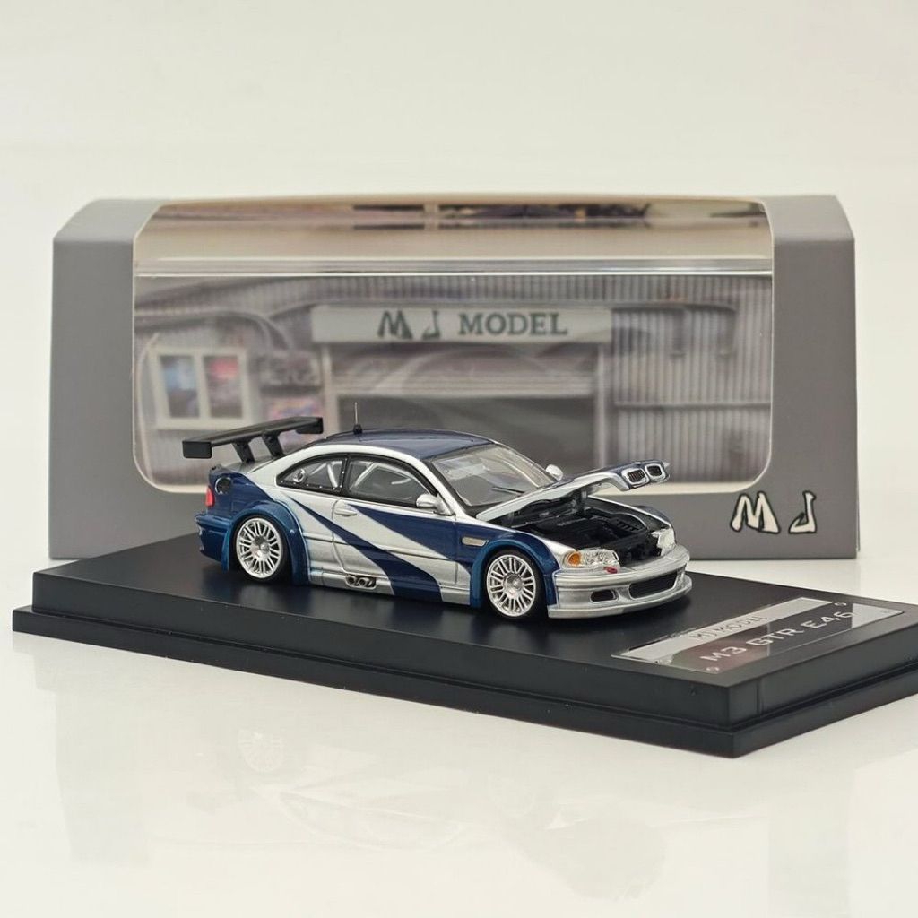 MJ Model 1/64 BMW M3 GTR Razor Need For Speed Most Wanted Open Hood (sealed)