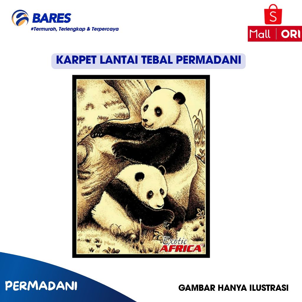 Permadani Karpet Tebal Anti Slip Ukuran 230 x 310 CM bahan polypropylene