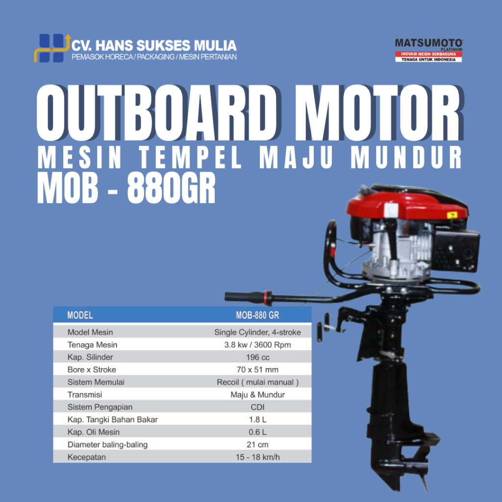 MESIN TEMPEL 3 HP (MATSUMOTO) MOB-830GR 3 PK