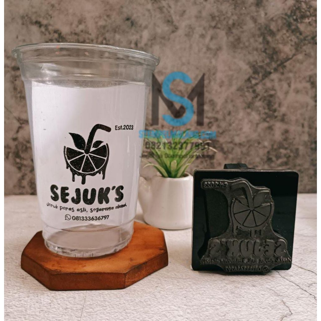 Stempel Gelas Cup Plastik