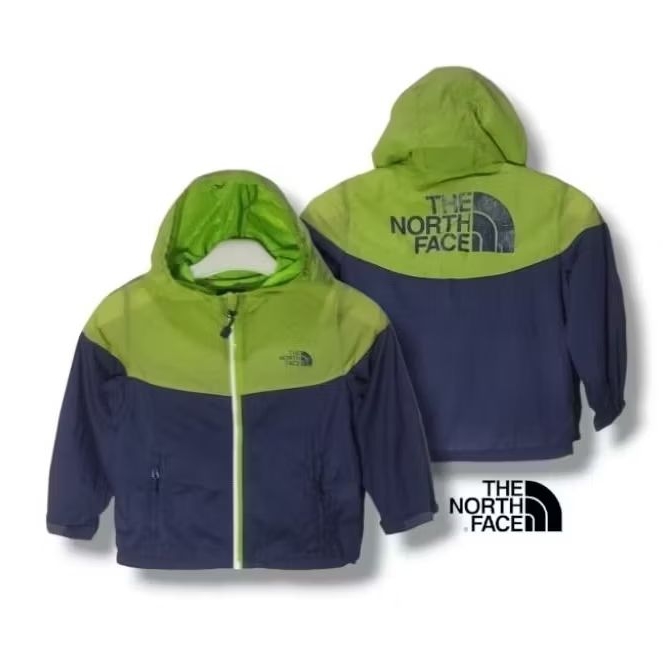 TNF THE NORTH FACE Big logo Running Outdoor UV Protect Pocketable Windbreaker Jacket Size tag 110 3-