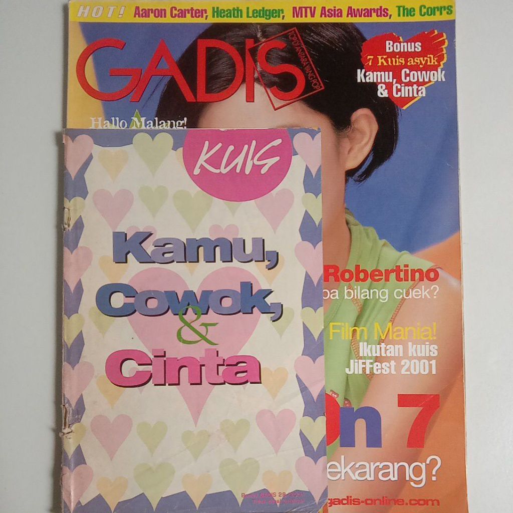 Majalah Gadis Tahun 2001 Cover Cantik Dian Sastrowardoyo (Gadis Sampul'96)