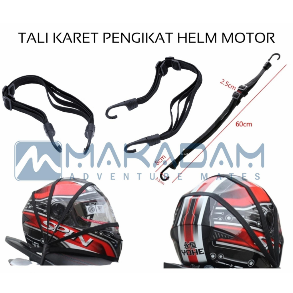 tali karet jaring pengikat helm barang di motor