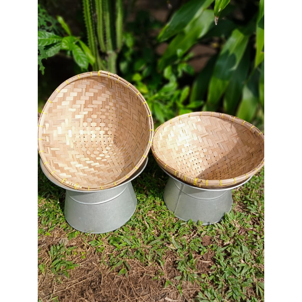 Dandang seeng alat pengukus Aluminium - Gratis Kukusan Bambu - Dandang Uk 3 Liter - Seeng Jadul