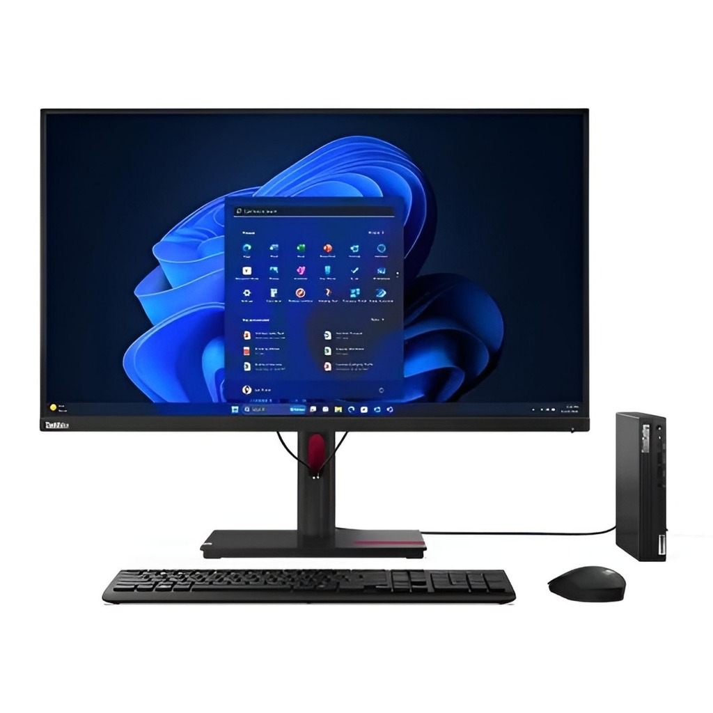 PC LENOVO ThinkCentre M70q Gen 5 Intel Core i3-14100T SSD Intel UHD Graphics 730 Windows 11 Pro + Mo