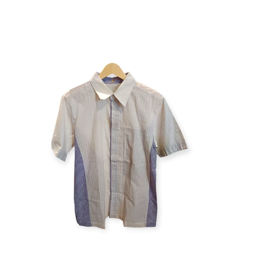 Cita By Bin House White & Purple Kemeja