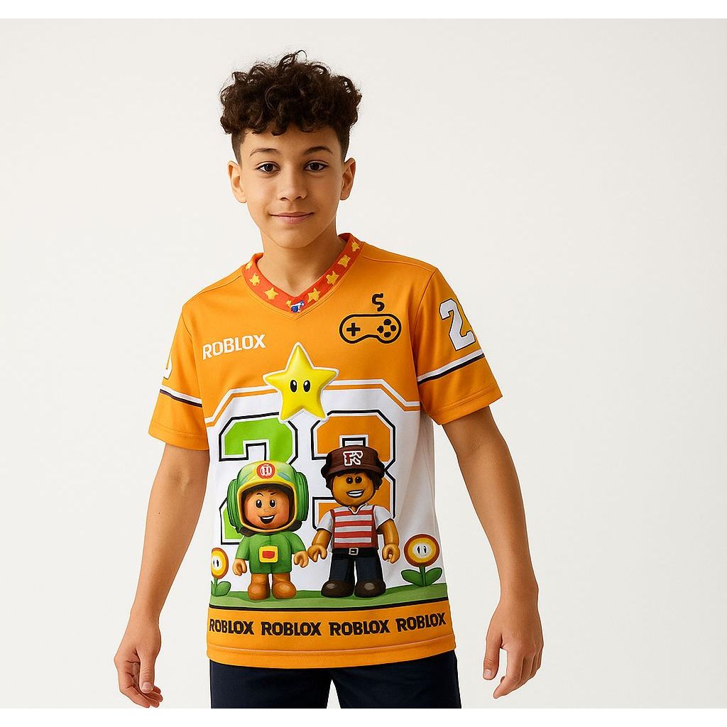 Atasan Jersey Angka Anak Roblox SUBLIM /Kaos Angka Anak Roblox /Baju Angka Anak Roblox/Jersey Baseba