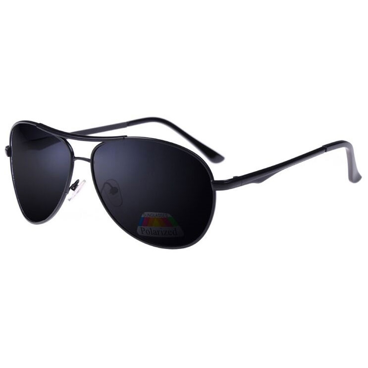 Kacamata Aviator Hitam Lensa Polarized Model CHIPs - Kacamata Hitam Retro - Kacamata Retro - Kacamat