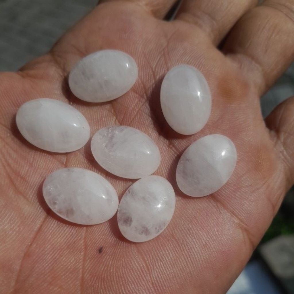 batu akik natural asli kecubung es kalimantan 18x13 mm