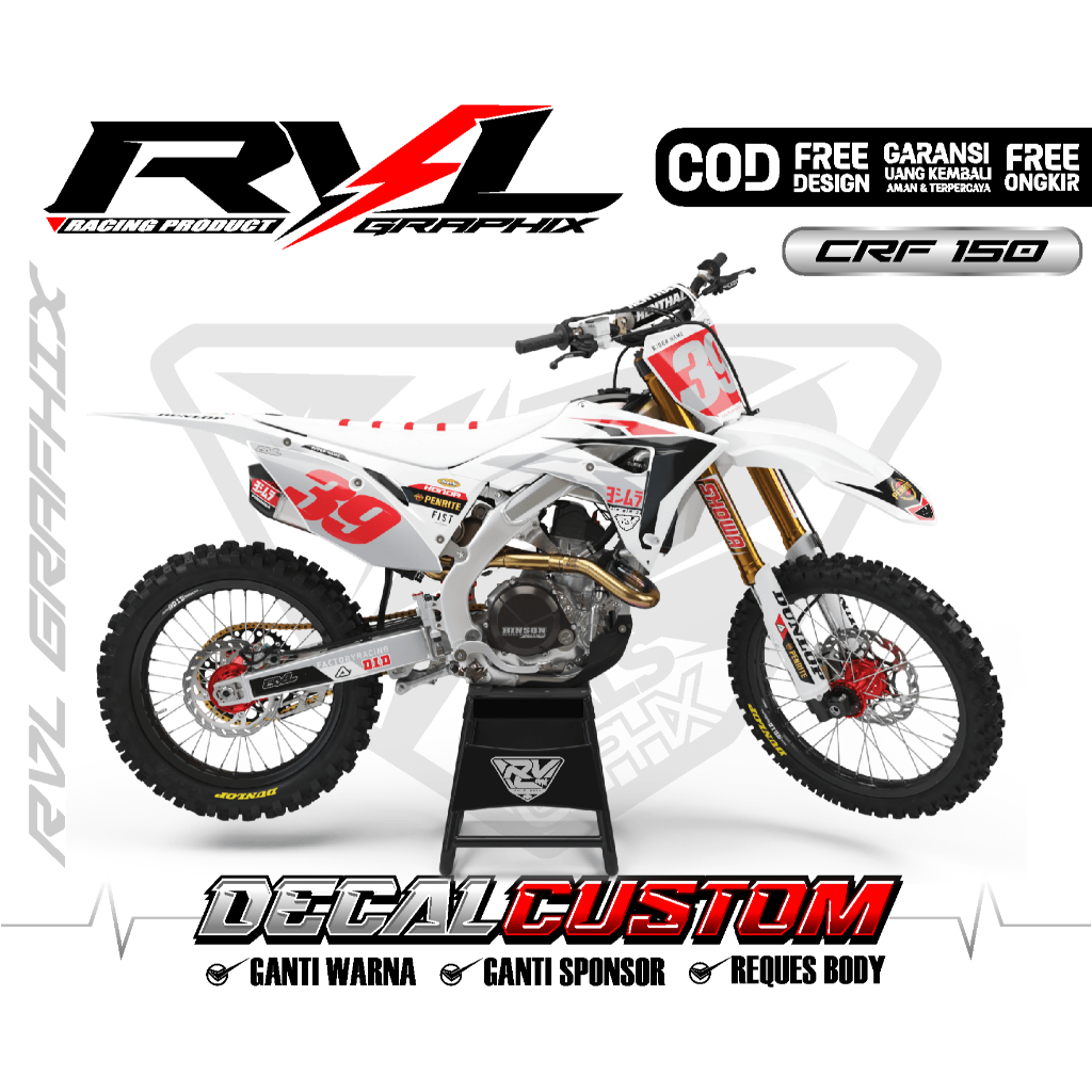 Decal Stiker Custom Fullbody CRF 150/250 PREMIUM MURAH