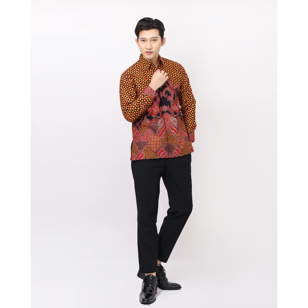DANAR HADI - Kemeja Batik Panjang Peksi Sekar - 2.PKSS.78.0725 - Merah