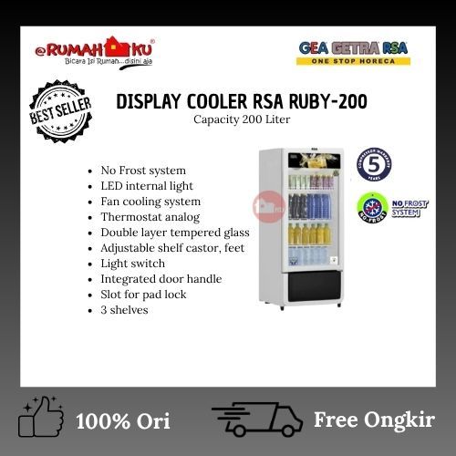 RSA SHOWCASE RUBY-200 NO FROST/SHOWCASE 200 LITER NO FROST/RSA SHOWCASE RUBY