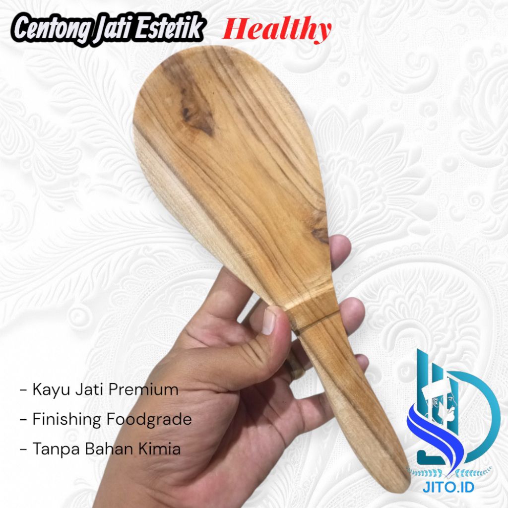 Centong nasi kayu jati asli centong sayur Foodgrade