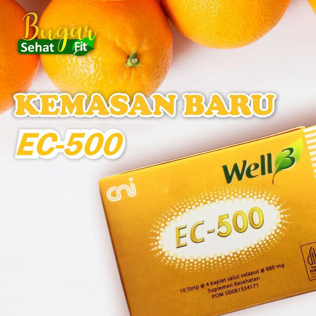 EC-500 (Kemasan baru Ester-C Plus) 100% ORI -CNI | Suplemen Vitamin C Ph Netral Aman Bagi Lambung | 