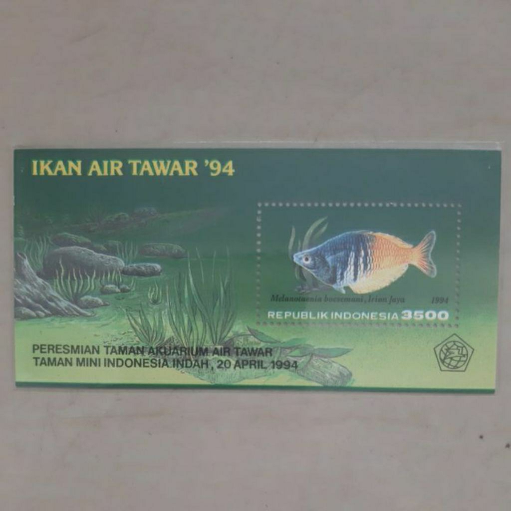 Perangko Indonesia Ikan Tawar 1994 sheet 1 prangko
