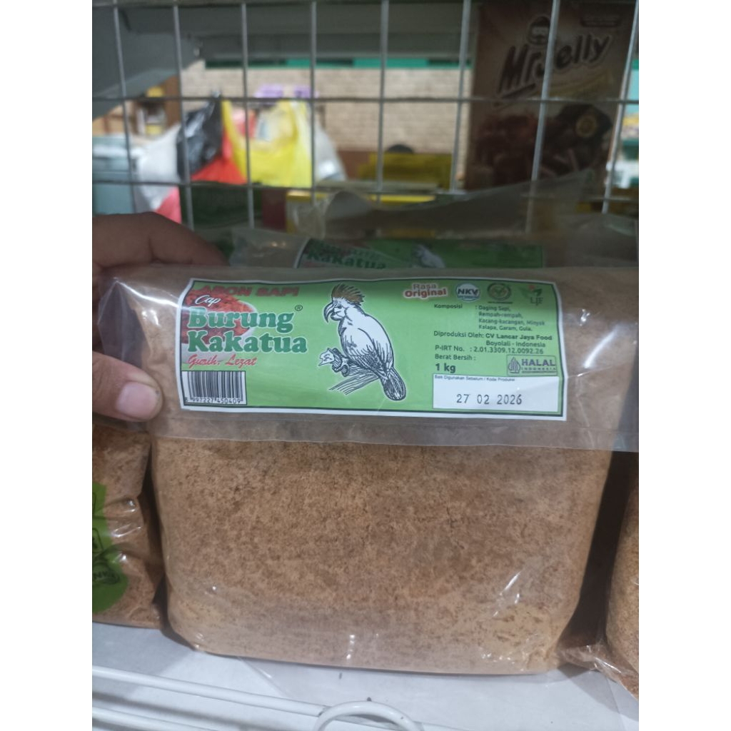 Abon Sapi cap Burung Kakatua 1kg