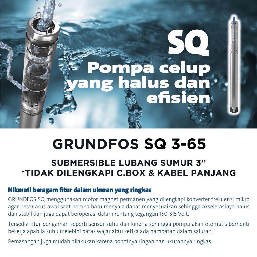 GRUNDFOS SQ 3-65 submersible 1,02kw 220v