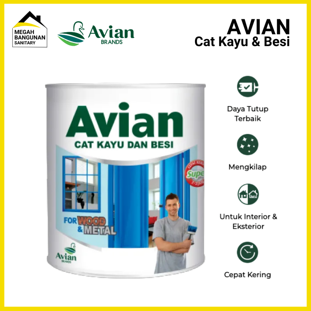 Avian Cat Kayu & Besi Avian 0.9 Liter Cat Minyak Kayu dan Besi Tahan Karat