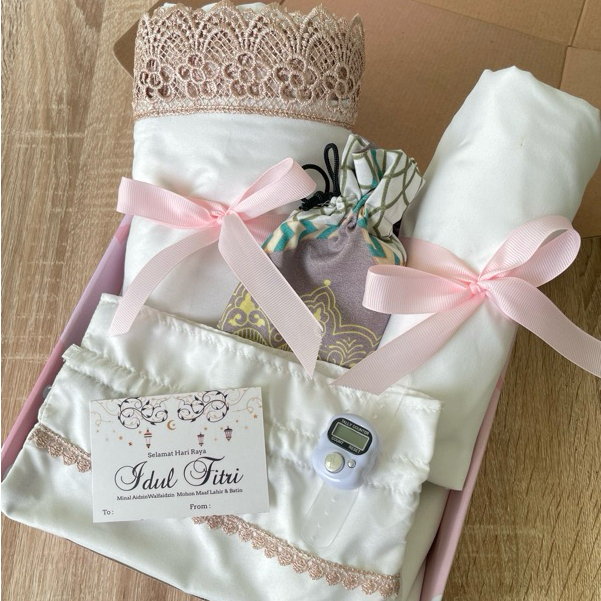 SYALUNA - Hampers Mukena Dewasa Kado Mukenah Mewah 2 in 1 Gift Box