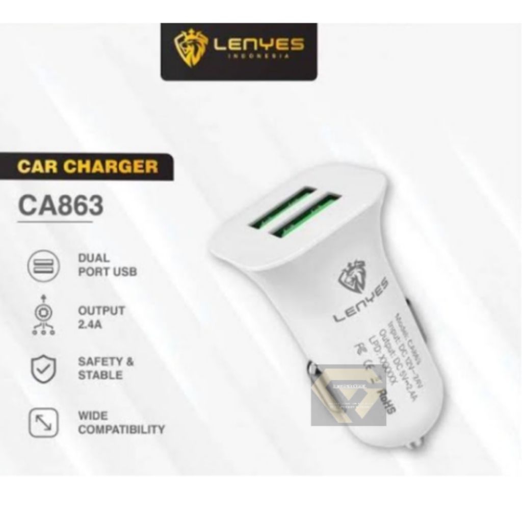 ADAPTOR SAVER LENYES 2USB CA - 863