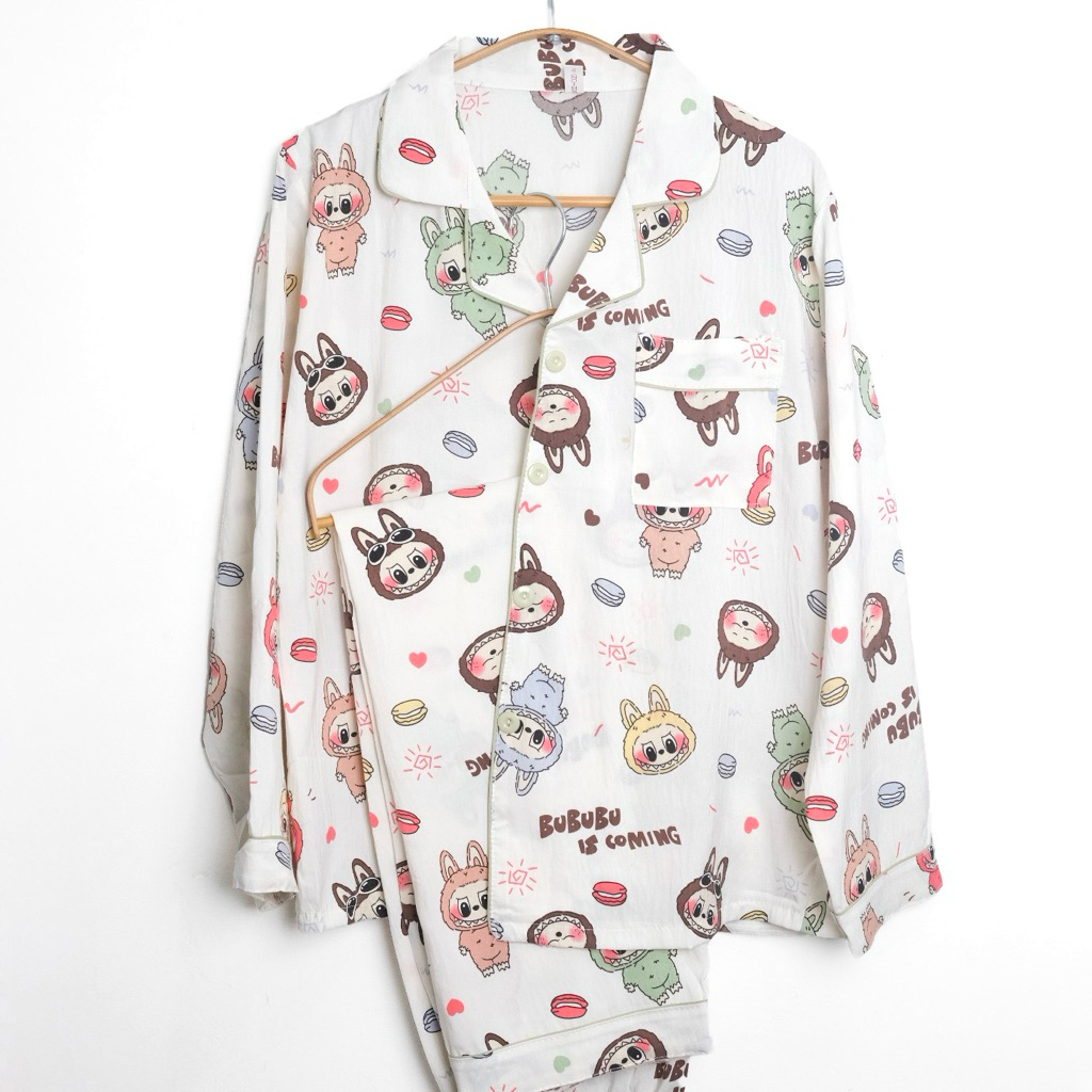 A36 - Piyama Wanita -  Sleepwear - Baju Tidur Premium - Piyama Lengan Pendek - Baju Tidur Lucu