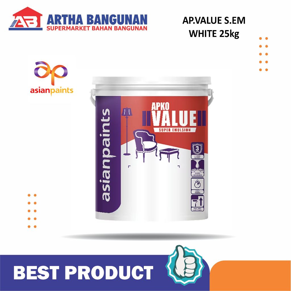 ASIAN PAINT VALUE SUPER EMULSION WHITE 25KG