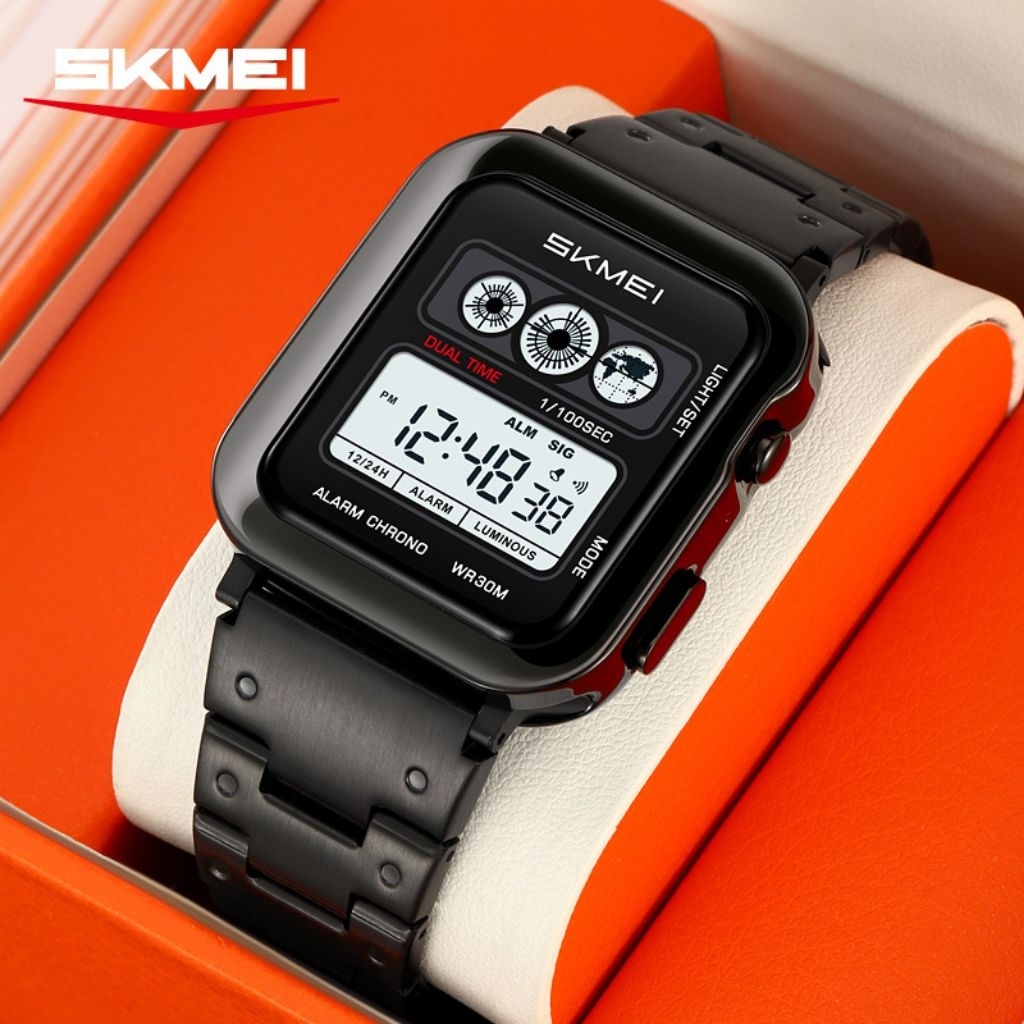 Jam pria Skmei 2504 segi digital free carton gift box