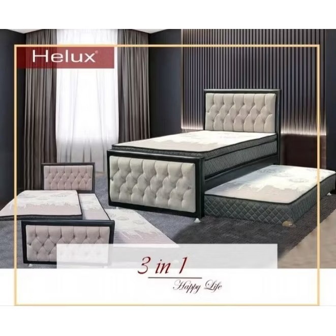 Bed Sorong 3in1 Ocean Helux | Kasur Matras Helux Happy Life | Bed Sorong Murah Palembang