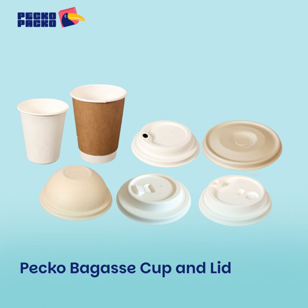 Gelas Kopi Cup Putih 12 oz Bahan Bagasse Kraft Tebal Polos - Paper Cup Minuman Panas Dingin Sekali P