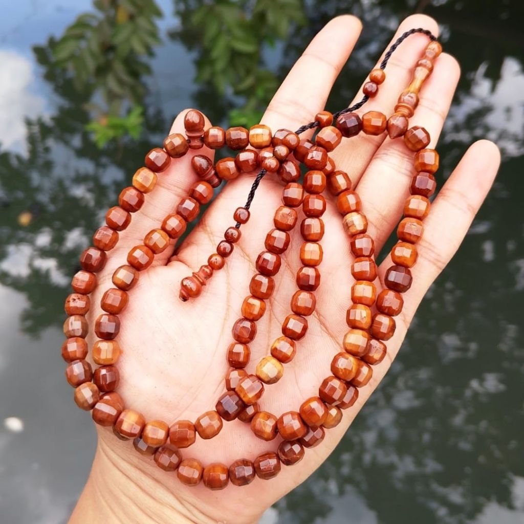 tasbih kaukah motif bulat kristal original