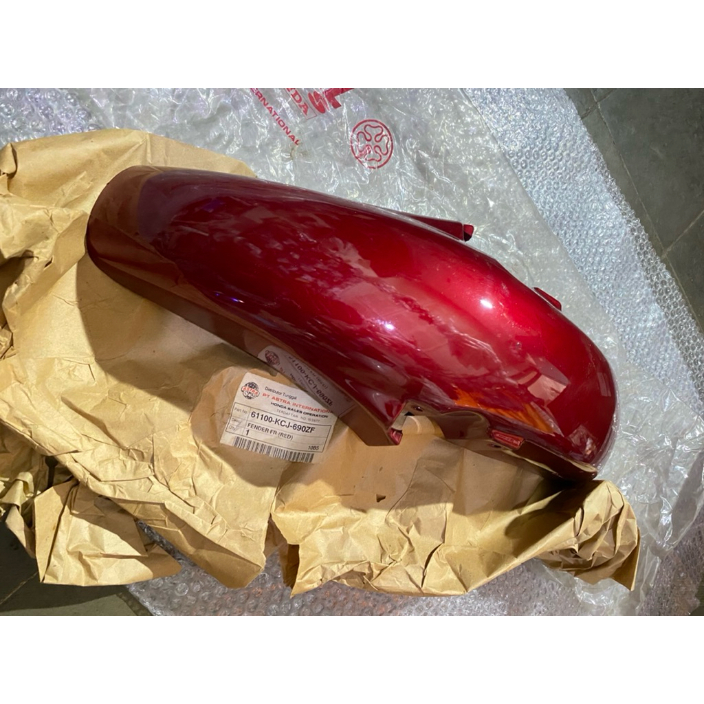 spakbor slebor depan tiger 2000 lawas merah maroon original baru 61100kcj690 61100-kcj690