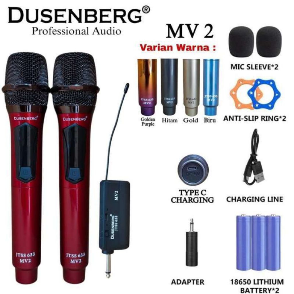 mic wireless Dusenberg JTSS 633 mv 2 suara jernih