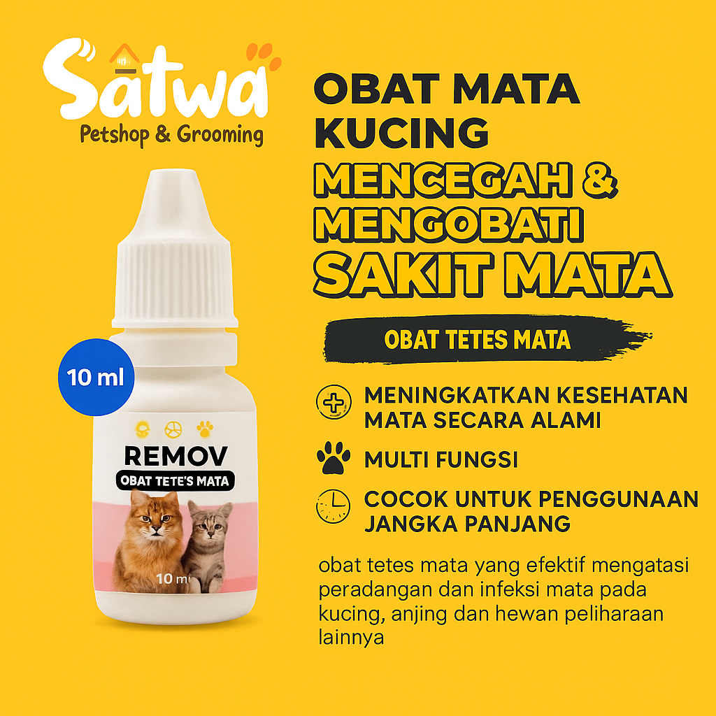Obat Tetes Mata Kucing Anjing Remov Ampuh Untuk Mata Berair dan Katarak Ringan