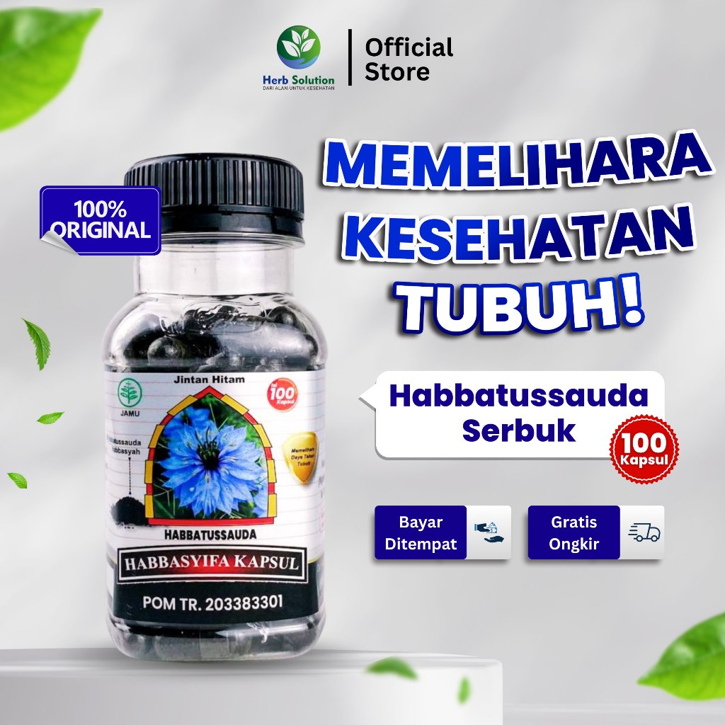 Habbasyifa Serbuk 100 Kapsul Serbuk Habbatussauda Murni Habasyi Jinten Hitam l Kapsul Jintan